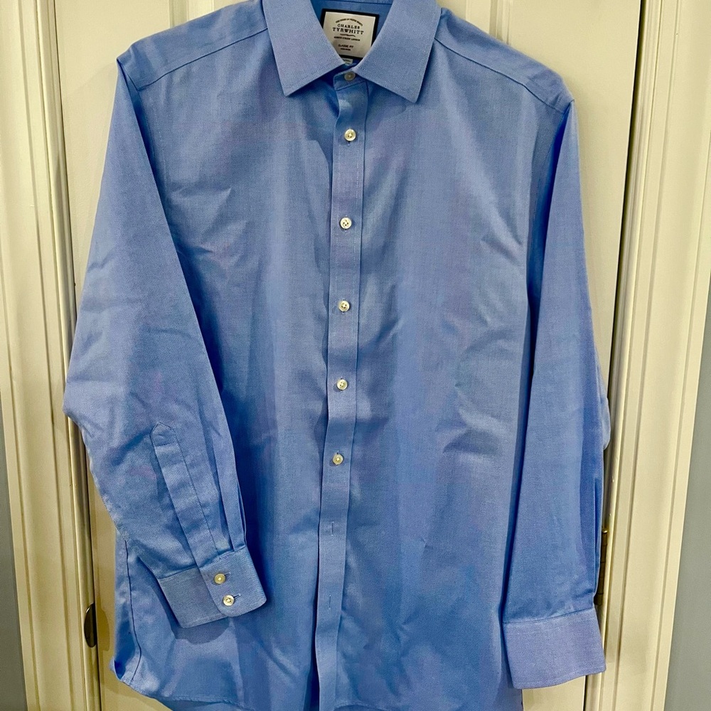 Charles Tyrwhitt Blue Dress Shirt Classic Fit
